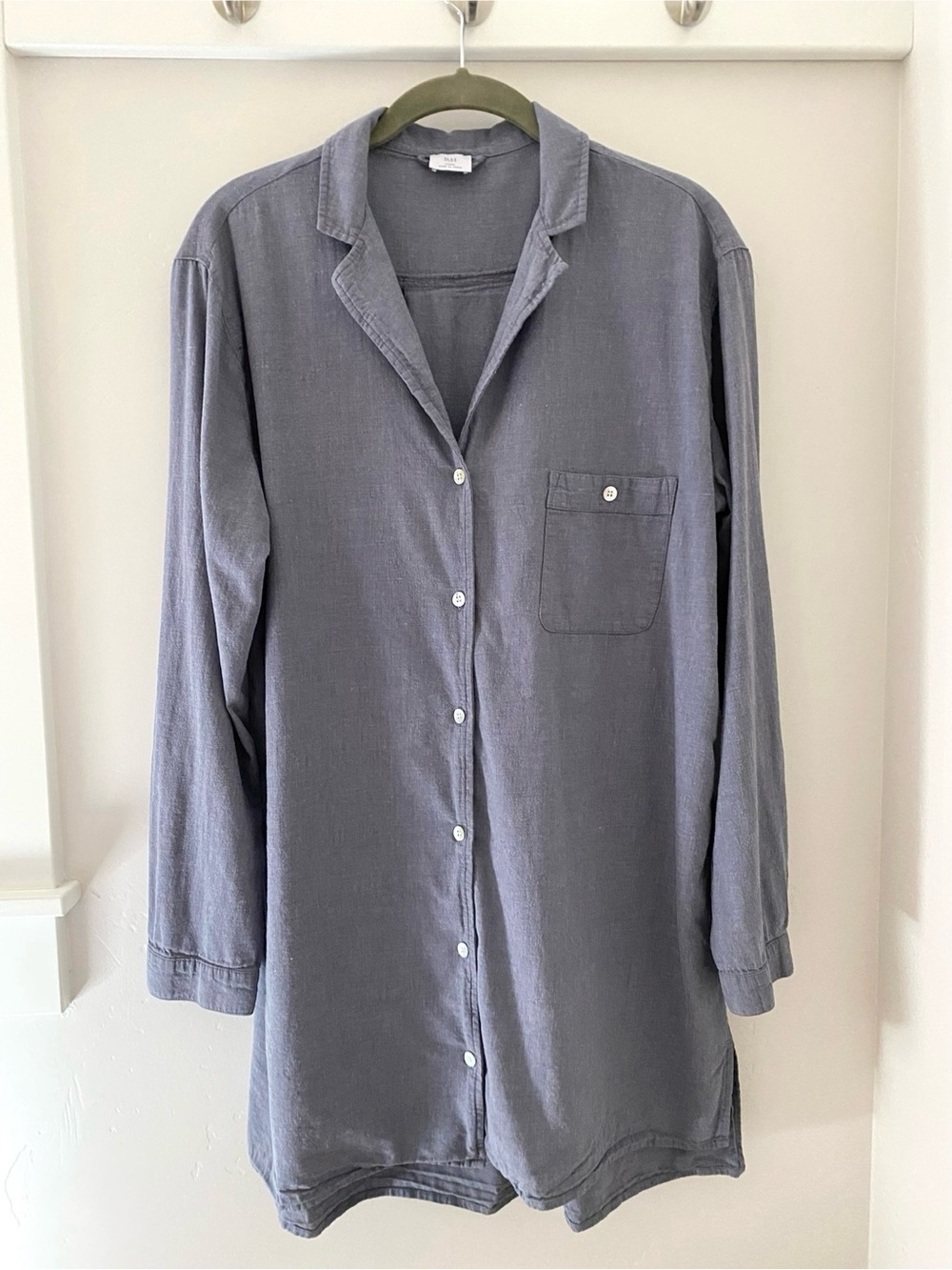 Restoration Hardware RH Heathered Cotton Cashmere Nightshirt Lounge Sleep L